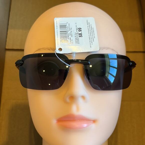 Rectangular Sunglasses Black 100% UVA UVB Protection - Picture 4 of 10